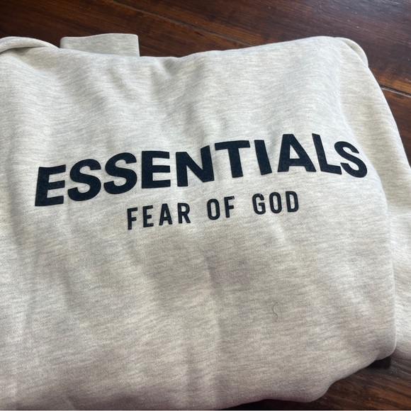 Essentials Light Gray Hoodie - Picture 6 of 8